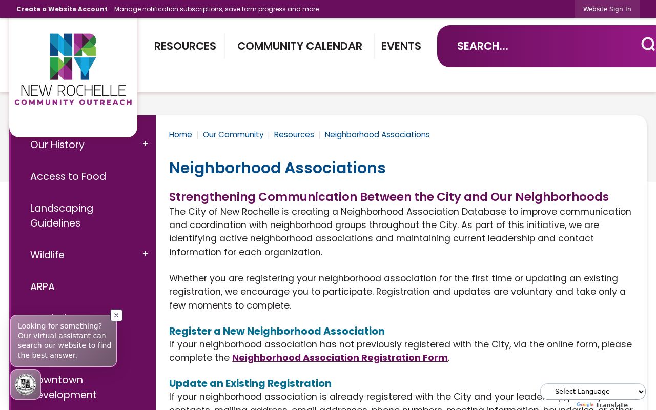 Westchester County neighbors reference showing New Rochelle’s voluntary neighborhood association project
